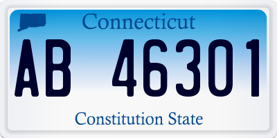 CT license plate AB46301