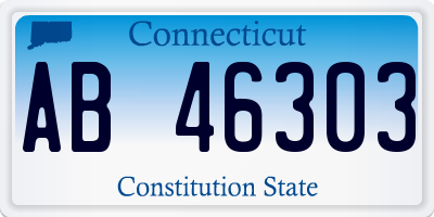 CT license plate AB46303