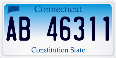 CT license plate AB46311