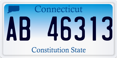 CT license plate AB46313