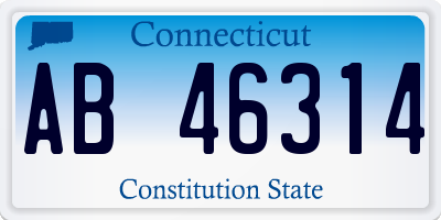 CT license plate AB46314