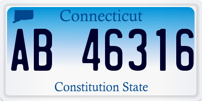 CT license plate AB46316