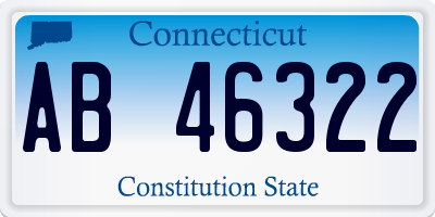 CT license plate AB46322