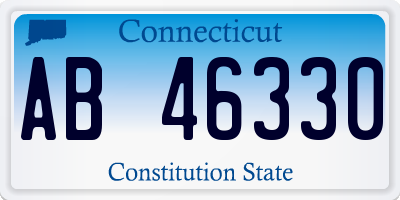 CT license plate AB46330