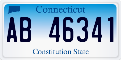 CT license plate AB46341