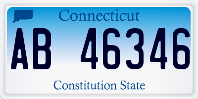 CT license plate AB46346