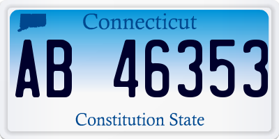 CT license plate AB46353