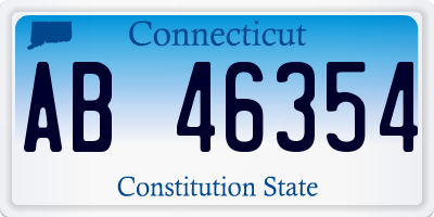 CT license plate AB46354