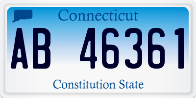 CT license plate AB46361