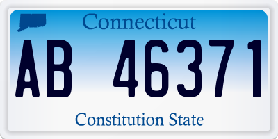CT license plate AB46371