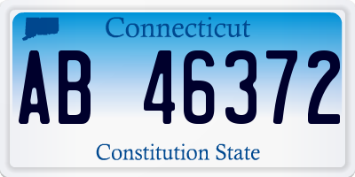 CT license plate AB46372