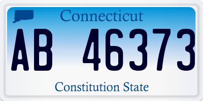 CT license plate AB46373