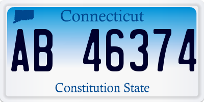 CT license plate AB46374