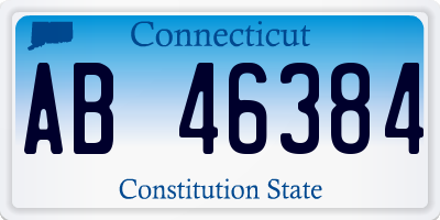 CT license plate AB46384