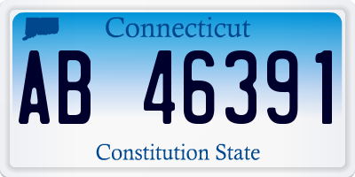 CT license plate AB46391
