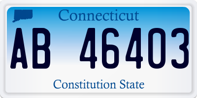 CT license plate AB46403