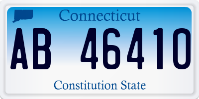 CT license plate AB46410