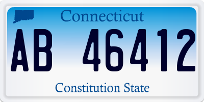 CT license plate AB46412