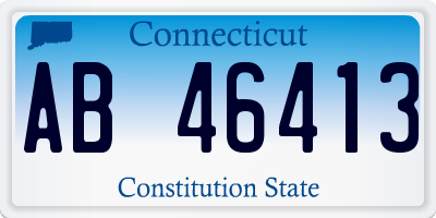 CT license plate AB46413