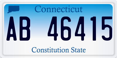 CT license plate AB46415