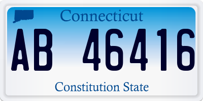 CT license plate AB46416