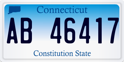 CT license plate AB46417