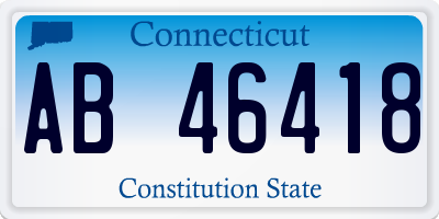 CT license plate AB46418