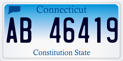 CT license plate AB46419