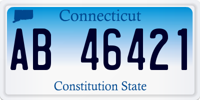 CT license plate AB46421