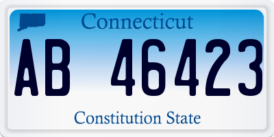 CT license plate AB46423