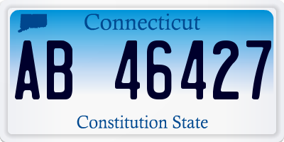 CT license plate AB46427