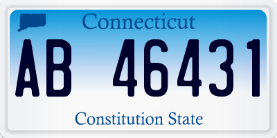 CT license plate AB46431