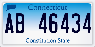 CT license plate AB46434