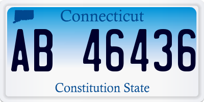 CT license plate AB46436