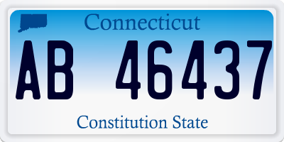 CT license plate AB46437