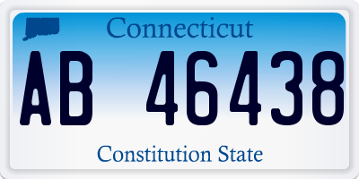 CT license plate AB46438