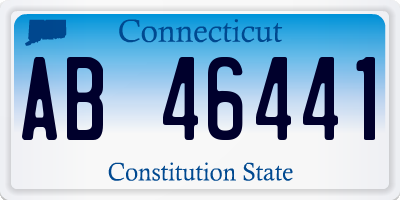 CT license plate AB46441