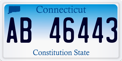 CT license plate AB46443