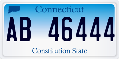 CT license plate AB46444