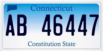 CT license plate AB46447