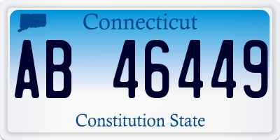 CT license plate AB46449