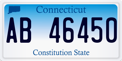 CT license plate AB46450