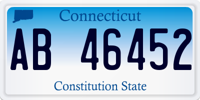 CT license plate AB46452