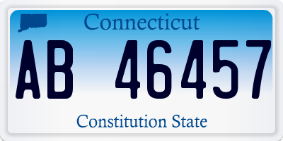 CT license plate AB46457