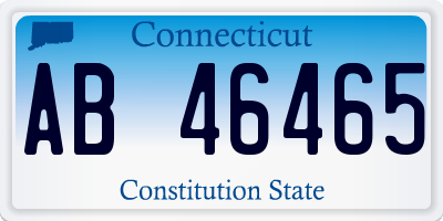 CT license plate AB46465