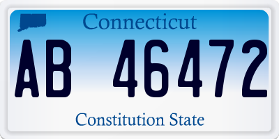 CT license plate AB46472