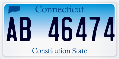 CT license plate AB46474