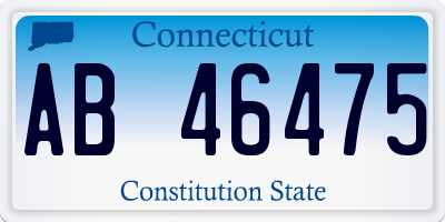 CT license plate AB46475