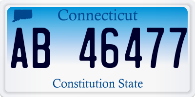 CT license plate AB46477