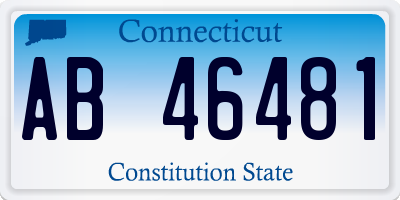 CT license plate AB46481